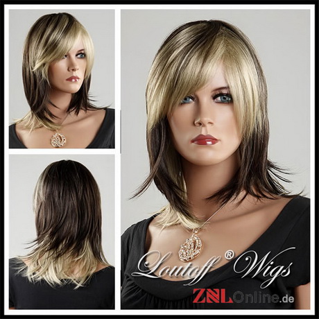 Blonde haare mit schwarz  width=