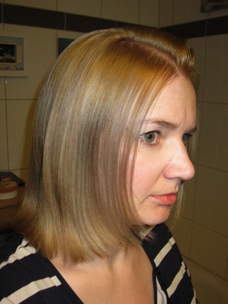 Blonde haare strohig