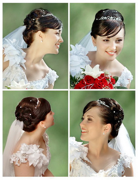 Brautfrisuren mit diadem und schleier