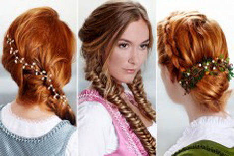 Dirndl frisuren lange haare