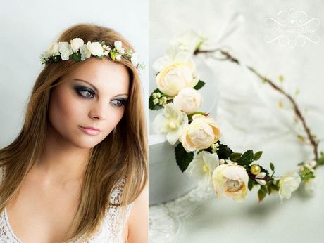 Haarband creme hochzeit