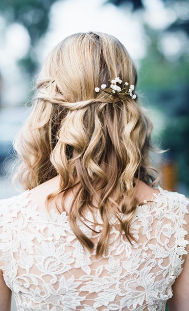 Haarschmuck hochzeit offene haare