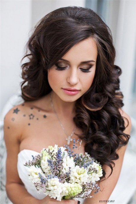 Lange haare hochzeit