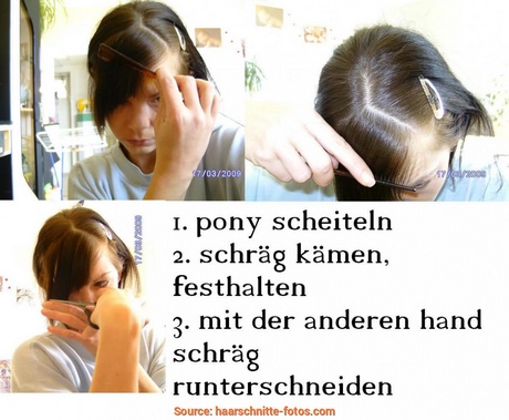 Schiefen pony schneiden