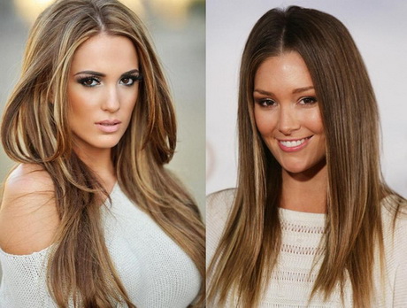 Braune haare mit blonden strähnen