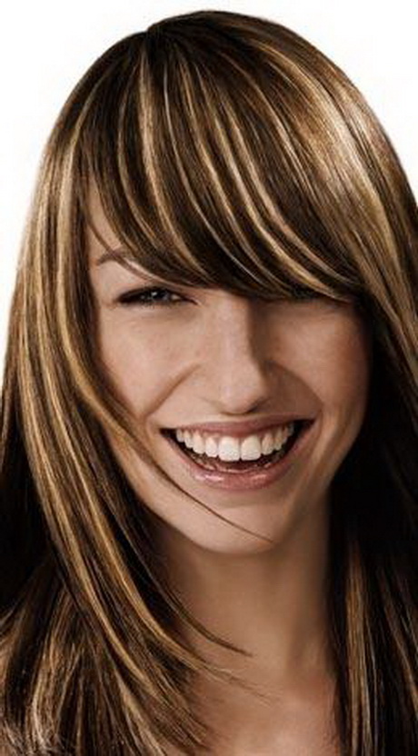 Braune haare mit blonden strähnen