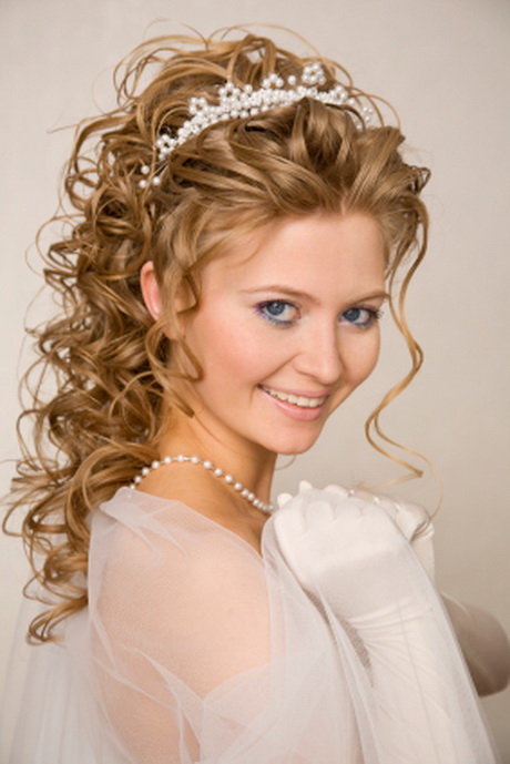 Brautfrisur lange haare locken