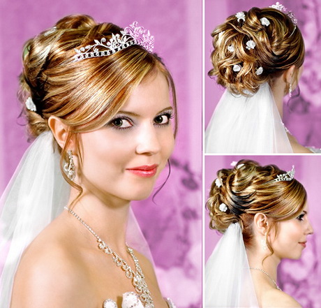 Brautfrisur mit diadem