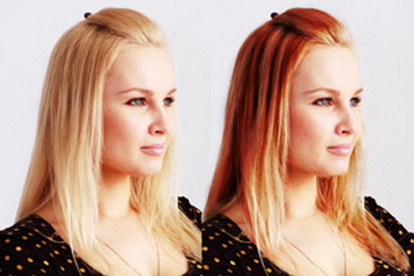 Haare von blond auf rot färben
