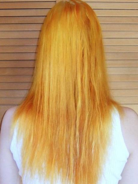Orangene haare blond färben