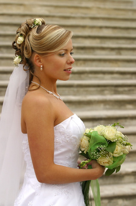 Hochsteckfrisuren hochzeit mit schleier