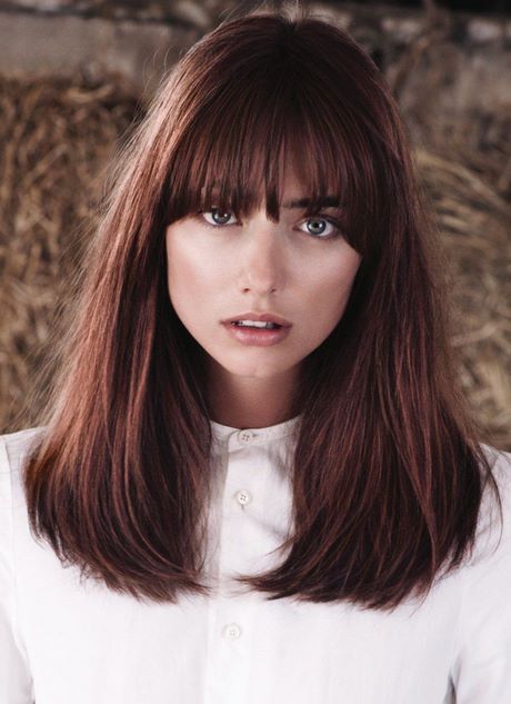 Frisuren 2021 langhaar mit pony
