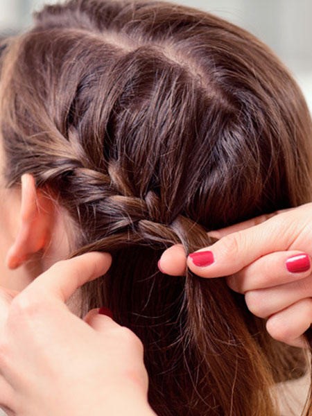 Französischer zopf bei kurzen haaren