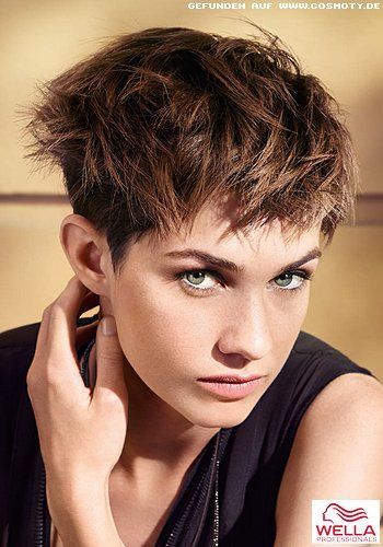 Kurzhaarfrisuren frauen frech 2023 feines haar