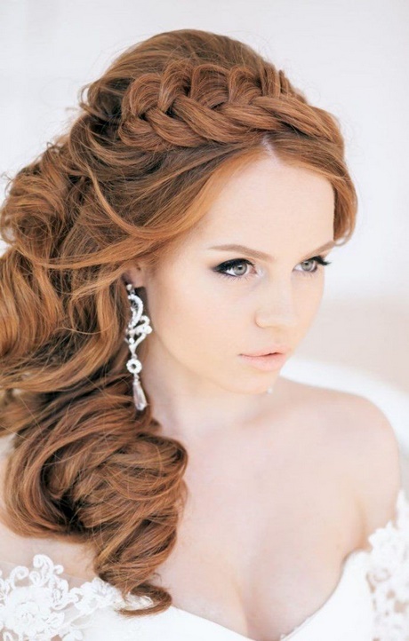 Hochzeitsfrisur offen locken