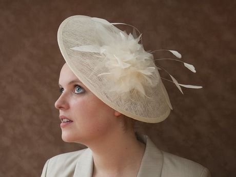 Fascinator braut ivory