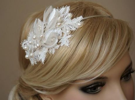 Fascinator braut ivory