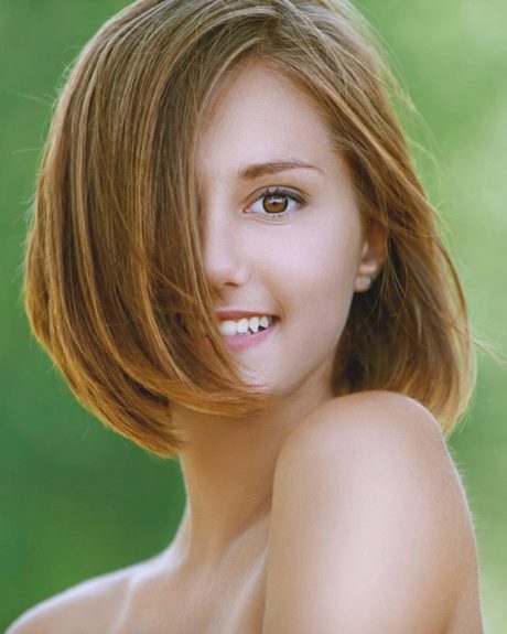 Frisuren kinnlang mit pony - Schönheit und Pflege