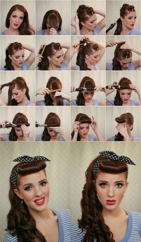 Pin up frisur lange haare