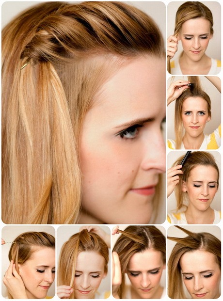Flechtfrisuren einfach kurze haare