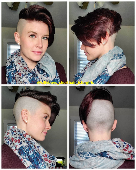 Sidecut frau kurze haare stylen