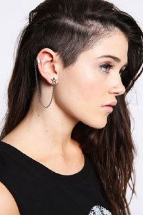 Sidecut lange haare