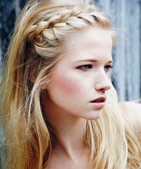 Lange geflochtene haare