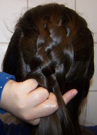 Zopf flechten 2 stränge haare