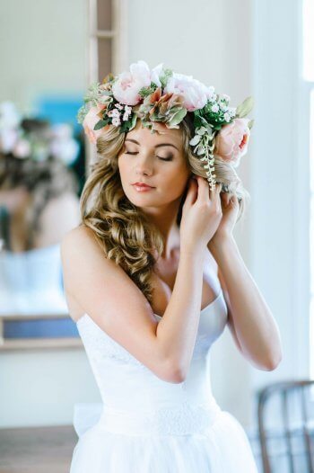 Haar blumen hochzeit