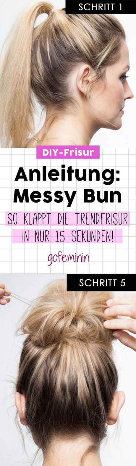 Messy dutt dünne haare