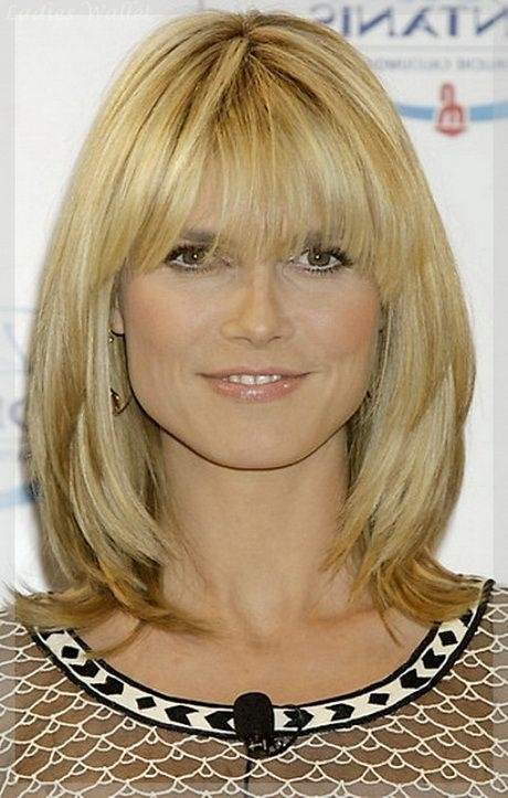 Frisuren blond mittellang mit pony