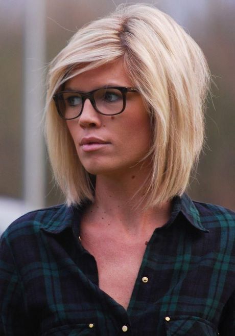 Frisuren mittellang mit pony und brille