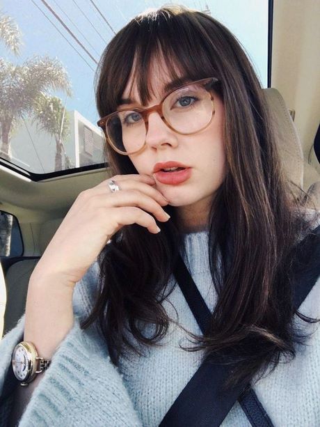 Frisuren mittellang mit pony und brille