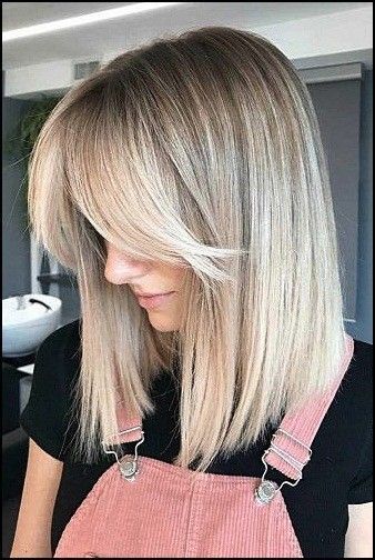 Long bob mit langem pony