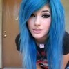 Blaue haarfarbe